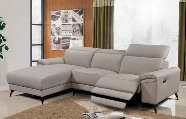 LeatherAire Fabric 3pc Dual Power Reclining Sectional