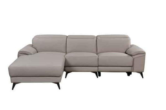 LeatherAire Fabric 3pc Dual Power Reclining Sectional