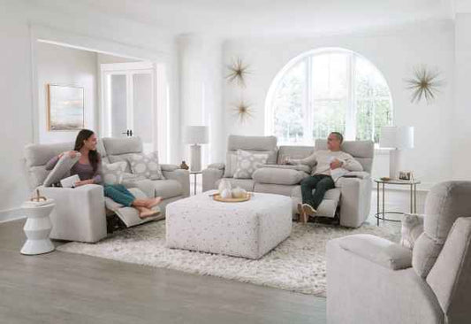 Sanctuary Reclining Dual Power Sofa, Loveseat & Chair