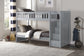 Orion Gray Twin over Twin or Full over Full Bunk Bed with Optional Storage