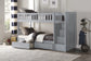 Orion Gray Twin over Twin or Full over Full Bunk Bed with Optional Storage