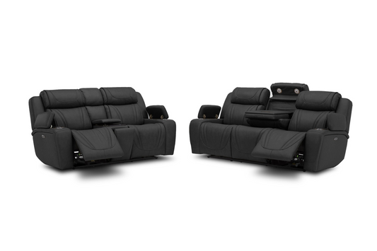 6155 Black Dual Power Sofa-Loveseat-Recliner