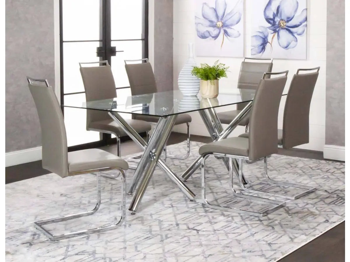 Mantis Dining Table & Chairs Available in Grey, White & Black