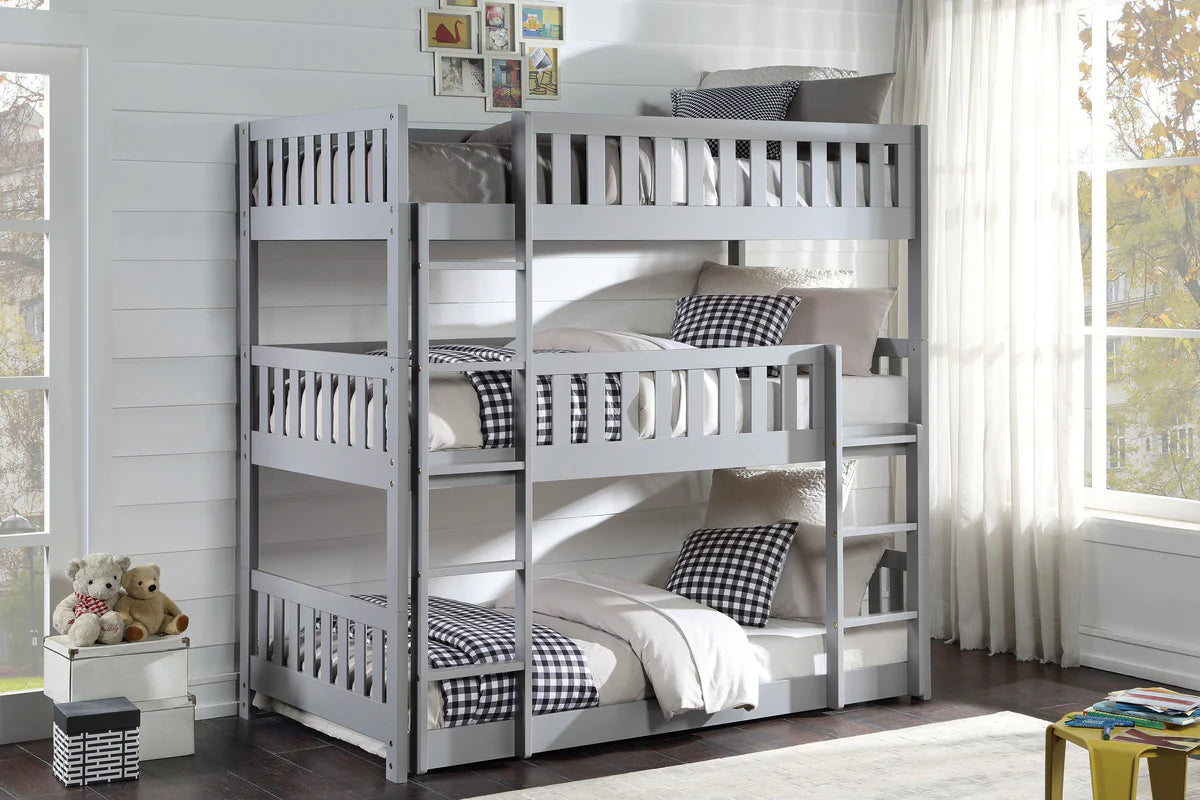 Orion Gray Triple Bunk Bed