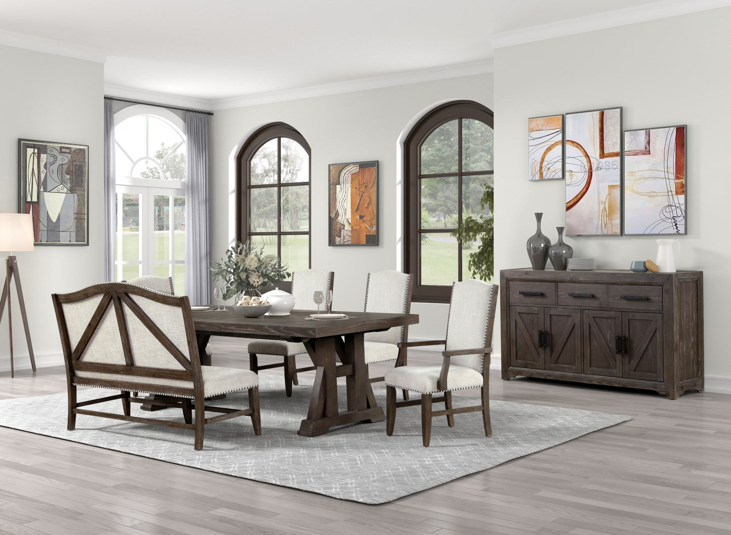 Style Dining Table Chairs & Bench