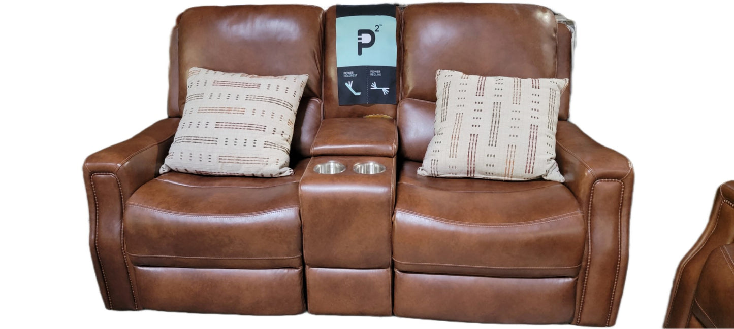 Dual Power Leather Sofa & Loveseat