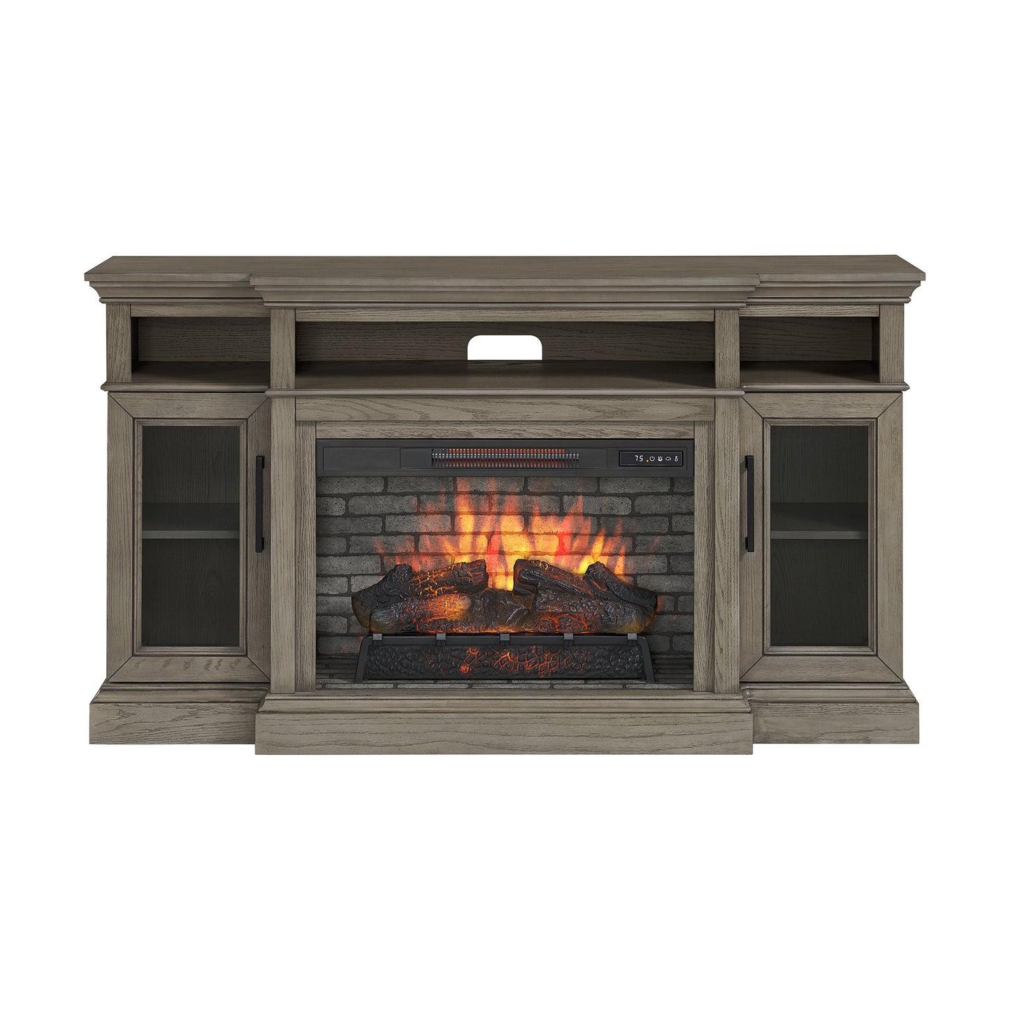Westcliff 62 in Electric Fireplace In Rustic Taupe