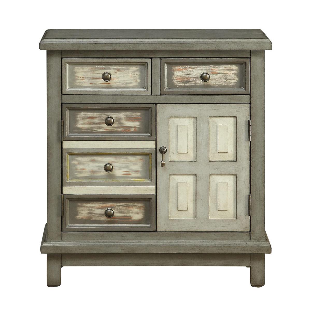 Homestead Gray 2 Drawer 2 Door Cabinet With Shelf