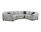 Caymen Silver 3pc Cuddler Sectional