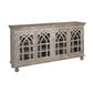Cathedral White Wash 4 Door Media Credenza