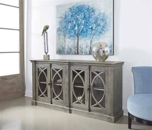 Crescent Gray 4 Door  Credenza
