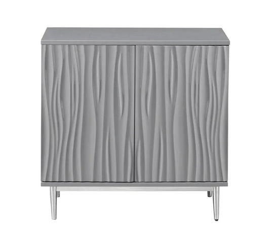 Coast To Coast 2 Door Glossy Gray Cabinet