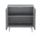 Coast To Coast 2 Door Glossy Gray Cabinet