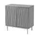 Coast To Coast 2 Door Glossy Gray Cabinet