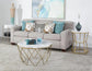 Calista White Marble & Gold Octagonal Cocktail Table