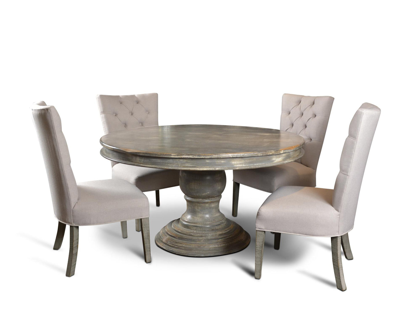Belort Dining Table & Upholstered Chairs