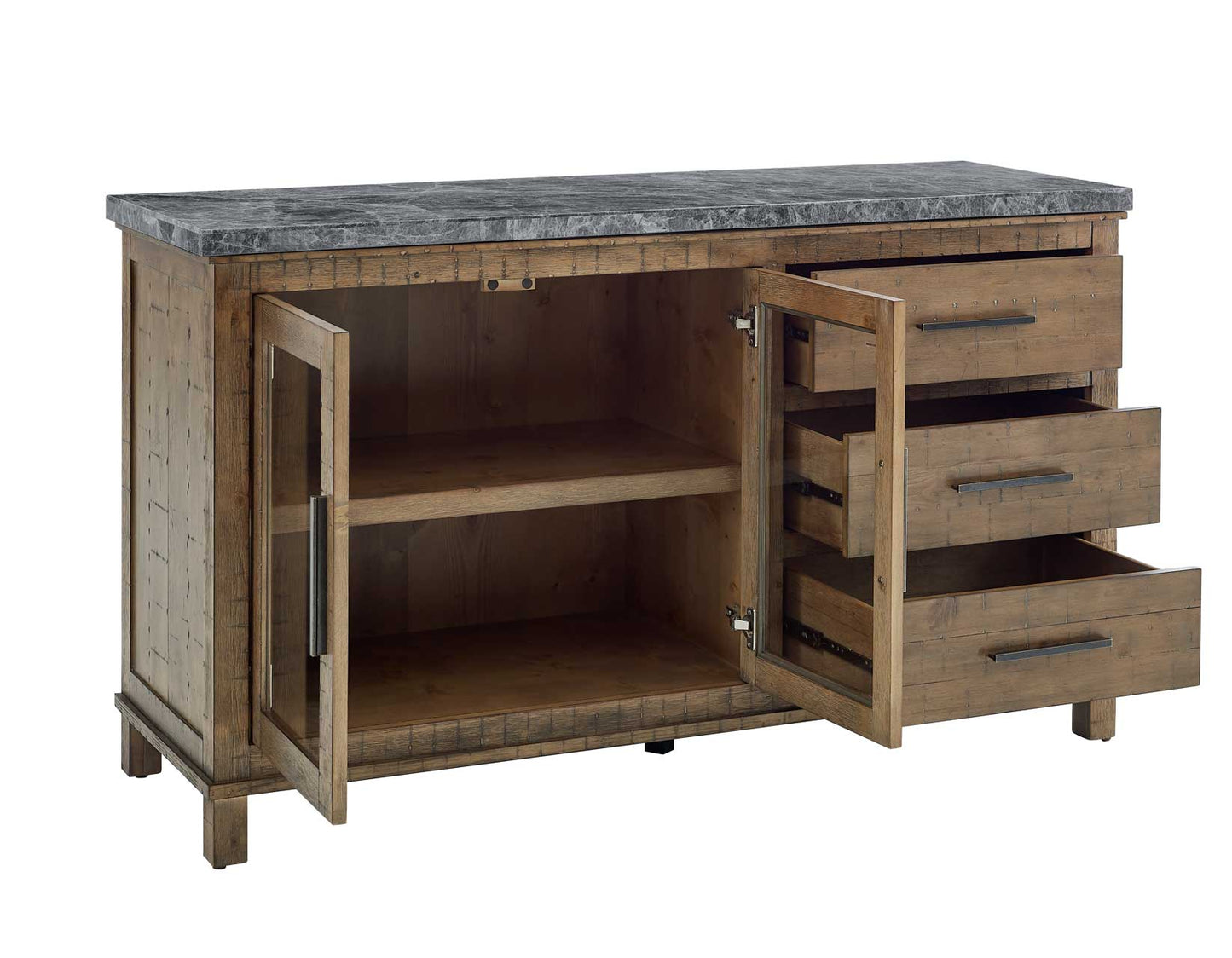 Grayson Marble Top Counter Storage Dining Set