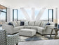 Caymen Silver 3pc Cuddler Sectional