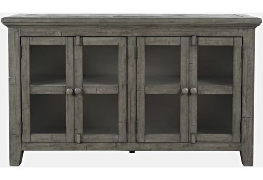 Gray 4 Door Low Cabinet