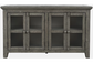 Gray 4 Door Low Cabinet