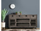 Industrial Gray Console Cabinet