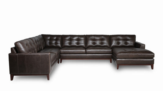 Paramount 4pc Top Grain Leather Sectional