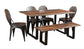 Sierra Brown & Black  Dining Table, 4 Chairs &  Bench